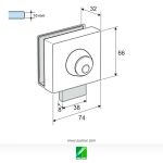 Cerradura suelo llave 3p TV