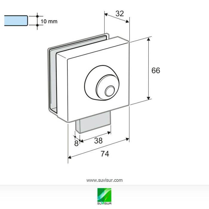 Cerradura suelo llave 5p TV