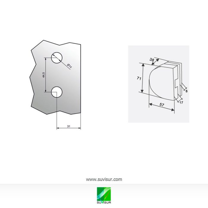 Cerradero vidrio V10-12 para CRDA LK01