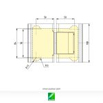 8015B Bisagra vidrio-vidrio con retorno para puertas interiores