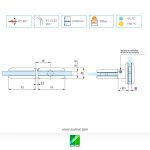 8015B Bisagra vidrio-vidrio con retorno para puertas interiores