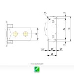 8060B Bisagra pared-vidrio con retorno galce, especial para entornos herméticos