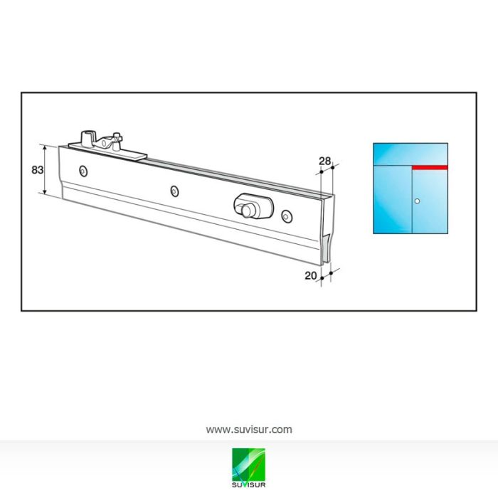 PLAC Plinto alto con cerradura 83mm