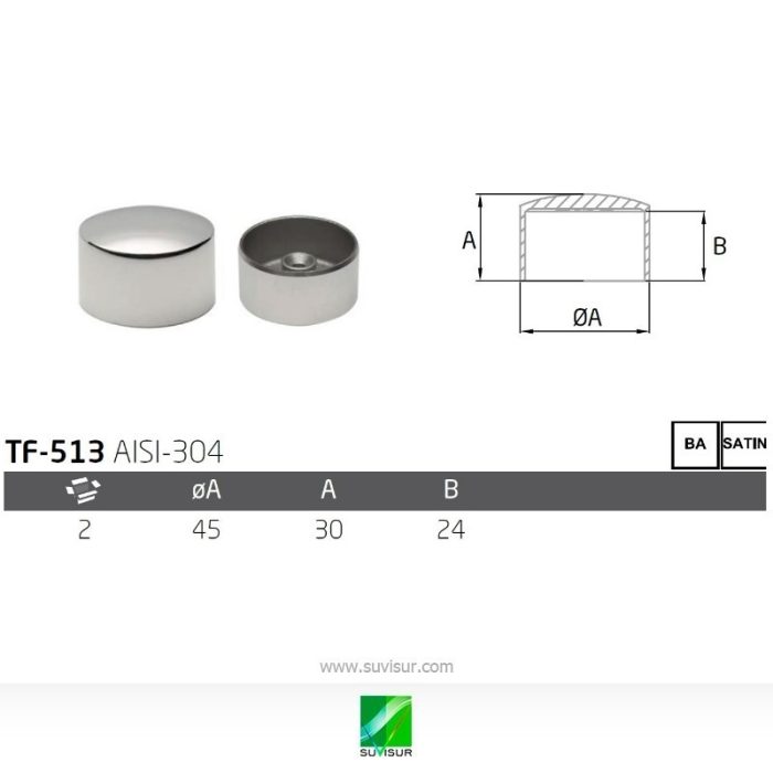 Tapón pasamanos de madera TF-513