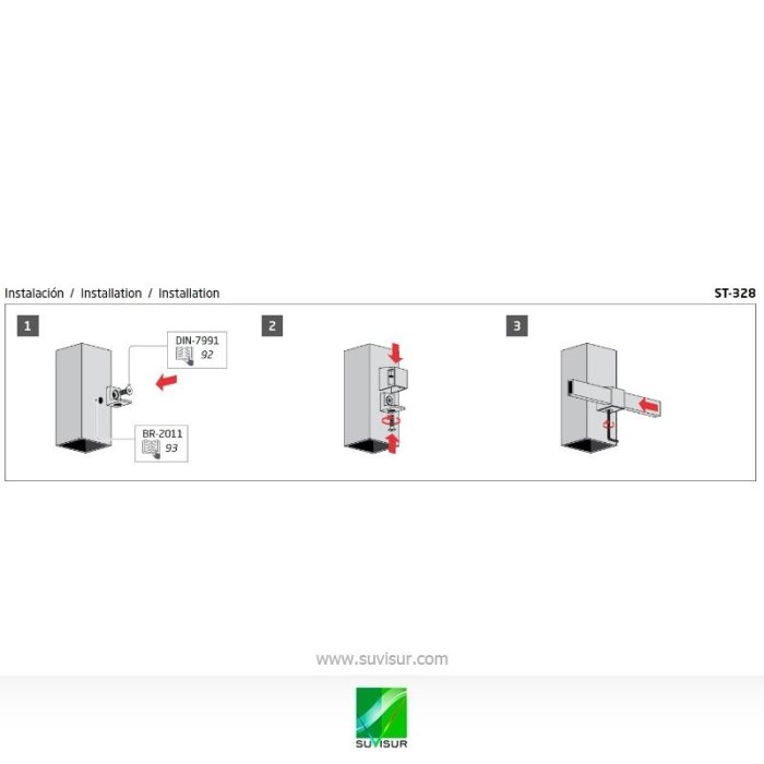 Soporte con base plana pasante ST-328