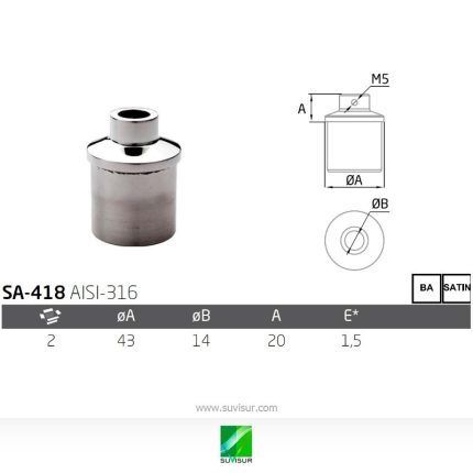 Soporte para poste pasamanos LED SA-418