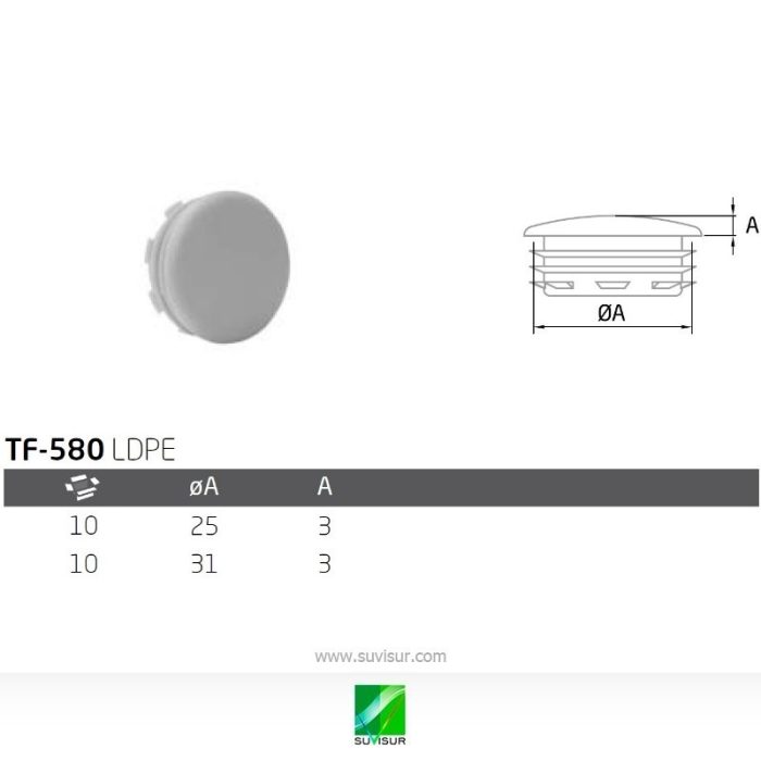 Tapón para perfil SV-1402 TF-580
