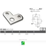 Cogida soporte pasamanos tubo plano ST-393