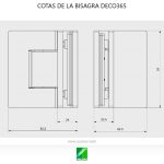 Bisagra DECO365 doble 90º